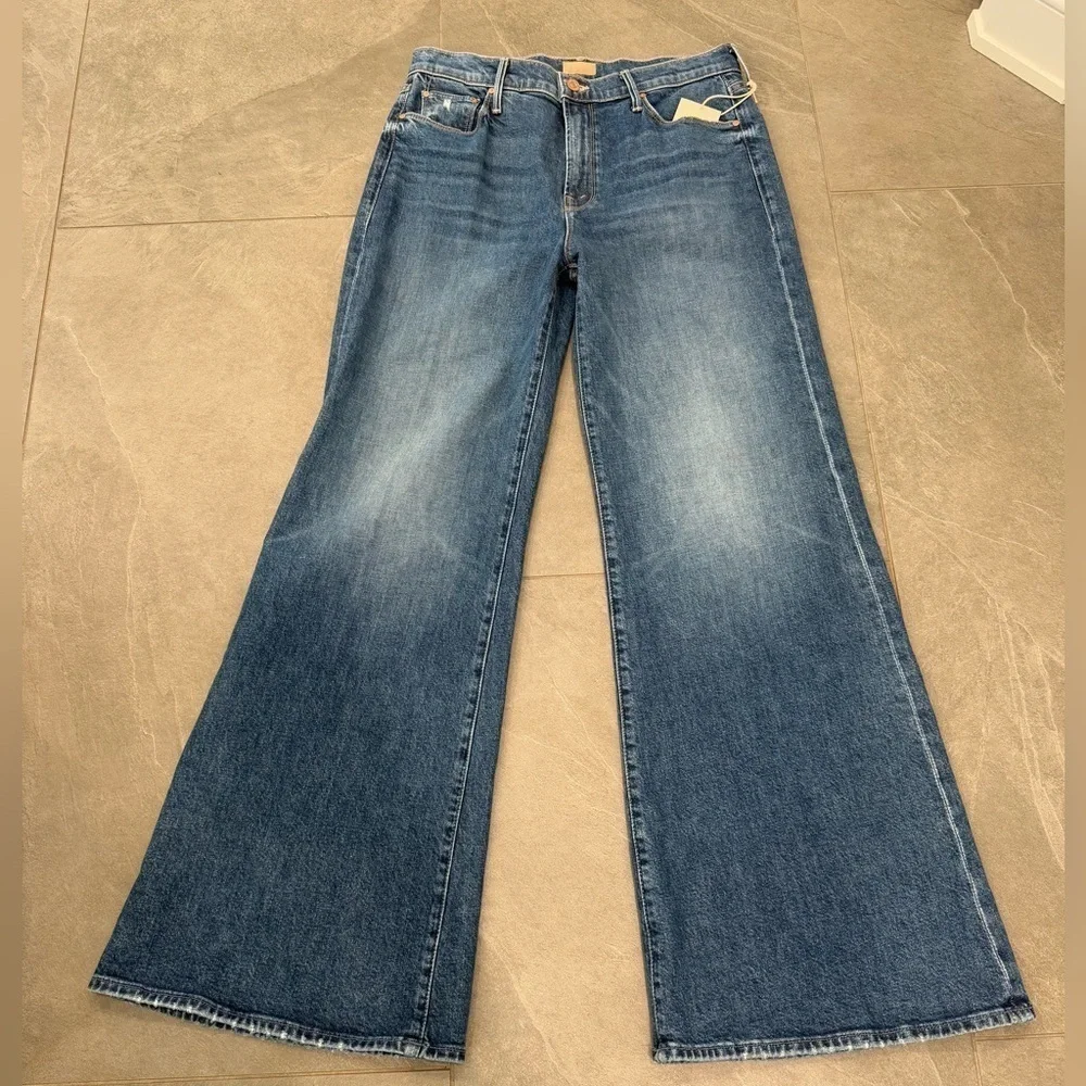 NEW MOTHER twister sneak jean in Local Charm high waisted wide leg NWT size 31 - Picture 3 of 14